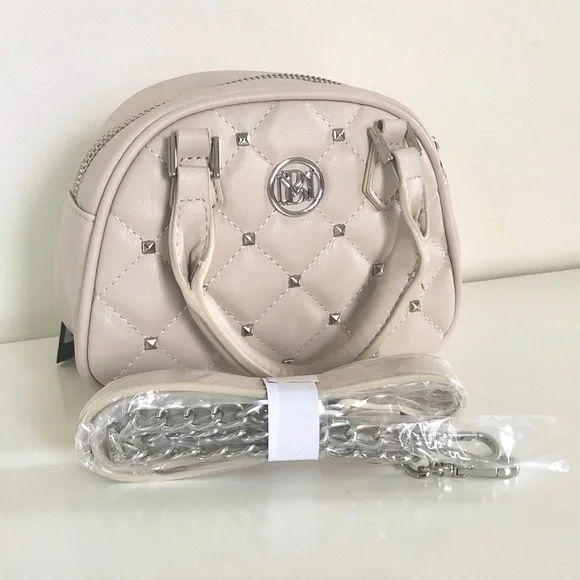 Badgley Mischka Quilted Crossbody Mini Bag with Silver-Tone Studs - Picture 12 of 16